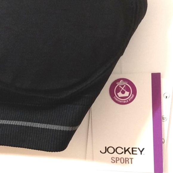 JOCKEY SPORT BLACK ONYX SUPPORT SPORTS BRA SIZE SMALL NWT - Picture 3 of 9